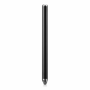 kwmobile タッチペン タブレット スマートフォン スタイラスペン - ペンシル 耐久性 耐摩耗 合金製 12.9x0.9cm - 黒色 (ブラック)