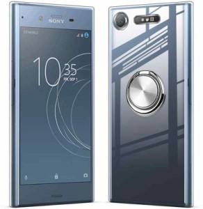 Sony Xperia XZ1 ケース クリア TPU 軽量 薄型 リング付き SO-01K カバー SOV36 スマホケース 透明 全面保護 スタンド機能 車載ホルダー