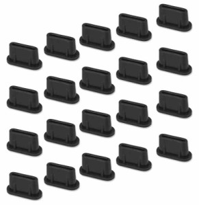 20個入り USB Type-C カバー キャップ コネクタカバー シリコン蓋 充電穴 防水 防塵カバー ブラック