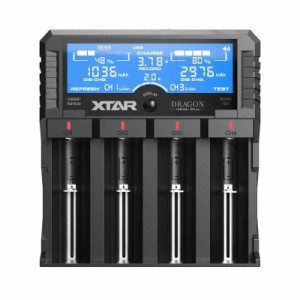 XTAR DRAGON VP4L Plus（リチウム充電器 高機能電池充電器 3.6V/3.7Vリチウムイオン電池 10400〜32650 1.2V ニッケル水素電池/ニカド電池