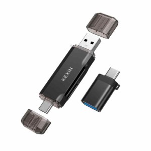 KEXIN SD カードリーダー 2in1 USB3.0/Type-C 2.0/Type C/USB 3.0-C to USB 3.0-A接続 Type-Cメモリカードリーダー SD/MicroSDカードリー