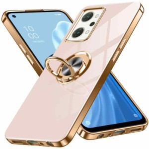 OPPO Reno9 A / Reno7 A ケース リング付き オッポ リノ9a 用 カバー Uovon スマホケース スタンド機能 薄い 車載ホルダー 対応 携帯カバ