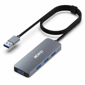 BENFEI USB 3.0 ハブ 4ポート 超薄型 USB 3.0 ハブ MacBook、Mac Pro、Mac Mini、iMac、Surface Pro、XPS、PC、フラッシュドライブ、モバ