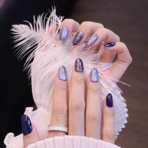 Sun&Beam Nails ネイルチップ オーバル ミディアム ロング ネイル つけ爪 付け爪 人気 かわいい シンプル おしゃれ 中等長 ネイルちっぷ 