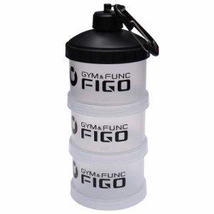 FIGO プロテインケース サプリメントケース ポリプロピレン 持ち運び携帯 サプリメント用容器 小分け漏斗 粉末 着脱漏斗付きサプリケース