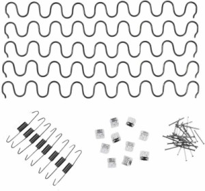 ソファー 張り替え セット （ Sバネ 5本 ／ 固定具 ／ ネジ ） スプリング S字 バネ ソファー補修テープ ウェービングテープ ベルト 用 