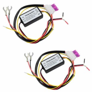 YUNPICAR デイライト LED 自動点灯ユニット コントローラー 12V 24W エンジンON時で点灯 減光機能付 ポジション フォグランプ に適用 (2