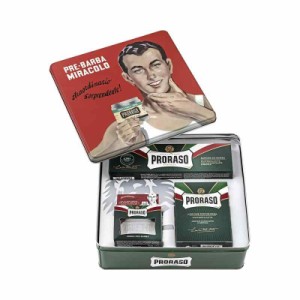 PRORASO (ポロラーソ) ヴィンテージセレクション ジーノ シェービング ギフトセット 髭剃り キット イタリア製 3個アソート