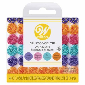 【Wilton】 ジェルカラーセット ビビッド 4色 アイシング 着色料 油性 食紅 製菓 デコレーション