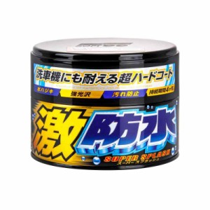 ソフト99(SOFT99) ワックス WAX 激防水WAX ダーク&メタリック 300g 自動車塗膜の保護・艶出し用 スポンジ 00347