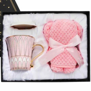 誕生日プレゼント人気 女性 母親 女友達 ギフト 妻 実用的コーヒーカッププレゼント贈り物 (ピンク&ピンク)
