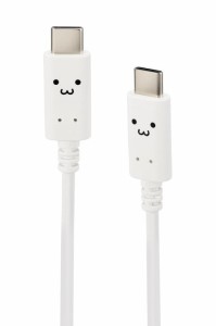 エレコム USB-C & USB-C ケーブル 60W 20V 3A 2m USB PD対応 しろちゃん(ホワイト×ブラック) MPA-CCF20WF