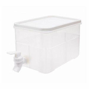 KOKUBO(コクボ) 冷水筒 冷蔵庫ENJOYドリンクサーバー 3L 蛇口付き 便利 大容量 洗いやすい シンプル クリア ピッチャーアウトドア キャン