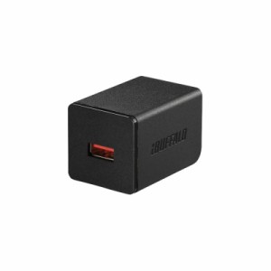 バッファロー BUFFALO USB充電器 2.4A急速 USB×1 オートパワーセレクト搭載 ブラック BSMPA2402P1BK (対応機種)iPhone7,iPhone7Plus,Nin