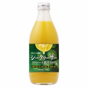 富永 湧川商会 シークワーサー ストレート 果汁 100% 360ml 瓶 [ 手摘み収穫 国内加工 台湾産 シークヮーサー ]