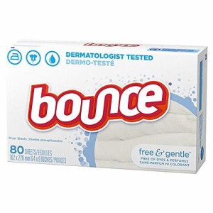 乾燥機用 柔軟シート Bounce バウンス フリー＆ジェントル 80枚 無香料 [並行輸入品]