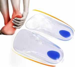 インソール, 足底筋膜炎 インソール かかと クッション インソール 踵骨棘/アキレス腱炎 痛み緩和 かかと中敷き100％医用シリコン 中敷 