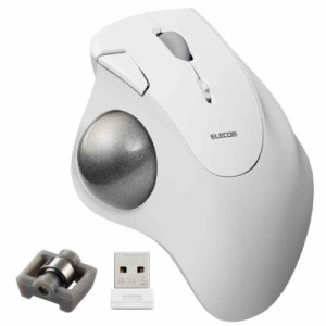 エレコム ワイヤレス トラックボールマウス IST 無線2.4GHz べリング支持 親指操作 36mmボール 5ボタン Windows Mac Chromebook ホワイト