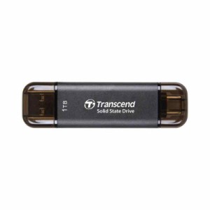 トランセンドジャパン トランセンド ポータブルSSD 1TB 高速 最大1050 MB/s 超小型,軽量11g Type-A/Type-C 両対応 PS4/PS5 動作確認済 US