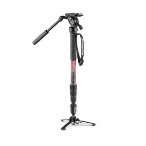 マンフロット(Manfrotto) ビデオ用一脚 Element MII ビデオ一脚 フルード雲台付 アルミニウム 4段 伸高137.7cm 自重1.05kg ツイストロッ