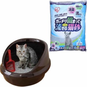 アイリスオーヤマ ネコのトイレ 3色展開 (ワンサイズ, くろ)