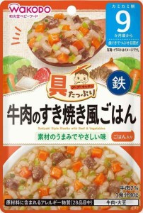 和光堂 具たっぷりグーグーキッチン 牛肉のすき焼き風ごはん80g×12袋セット