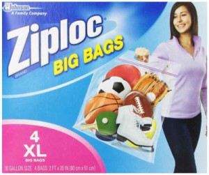 ジップロック 再利用可能 ポリエチレン (PE) ビッグバッグ ダブルジッパー 防水バック 大きい サイズ Ziploc Big Bag Double Zipper (X-L