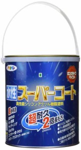 アサヒペン 塗料 ペンキ 水性スーパーコート 1.6L ティントベージュ 水性 多用途 ツヤあり 1回塗り 超耐久 ロングライフペイント 特殊フ