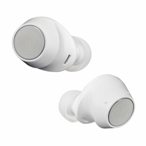 オーディオテクニカ ATH-CKS30TW WH ワイヤレスイヤホン bluetooth 【完全ワイヤレスイヤホン / 重低音 / IP55 防水防塵規格 / マルチポ