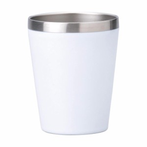 小倉陶器 真空断熱 ステンレスタンブラー 360ml 保温 保冷 二重構造 コンビニコーヒーカップ マグ (ホワイト) 約φ8.5×h10.7cm
