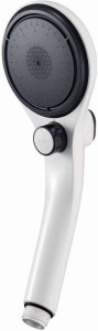 SANEI アジャストシャワーヘッド 手元ボタンで勢い調節と一時止水 節水効果 ブラック PS3032-80XA-D