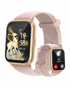 RUIMEN スマートウォッチ 通話機能付き レディース Smart Watch iPhone アンドロイド対応 女性生理周期管理 歩数計 腕時計 着信通知 睡眠