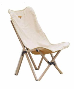 Smore(スモア) Woodie pack chair アウトドアチェア キャンプ チェア 折り畳み 折りたたみ椅子 アウトドア 木製 (Beige)