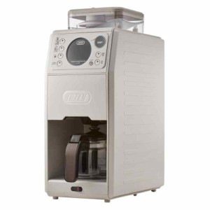 【Toffy/トフィー】 全自動ミル付カスタムドリップコーヒーメーカー K-CM9 (グレージュ) ミル ドリップ 豆挽き 無段階グラインド 温度設