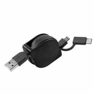 PWENMEI USB Type Cケーブル 巻き取り充電ケーブル タイプC/マイクロUSB 超高耐久 3.0A急速充電 480Mbps高速データ転送 USB A to USB C 