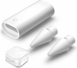 3個セット Apple Pencil 充電 アダプター 交換用ペン先 アップルペンシル 第1世代 充電、MACLE iPad ペンシルペン先 第1/2世代 充電用ア