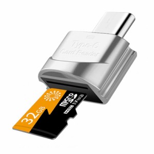 SD/マイクロSDカードリーダー、USB-C to Micro SD SDXC SDHC OTG USBメモリアダプタ TF Type C Memory Card Reader for Galaxy, Huawei, 