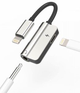 ライトニング 3.5mm イヤホン アダプター ケーブル (2in1) 同時 きゅうそく充電 Lightning ジャック 変換器 Apple MFI認証アップル ヘッ