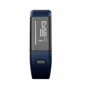 バンド 対応 Garmin v?vosmart HR+，高級 シリコーン製腕時計ストラップ/バンド 交換ベルト for Garmin v?vosmart HR+ (ネイビー)