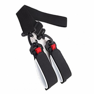 ショルダーキャリアストラップ ベルクロ式 軽量 着脱簡単 ストラップ調節可 パッド付 肩掛け 手提げ スキー板や釣り竿の運搬・携行に最適