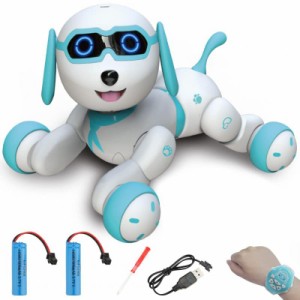 FlyCreat ロボット犬 リモコンロボット スタントドッグ プログラム可能 犬のロボット おもちゃ 時計リモコン遠隔操縦 自動デモ スマート