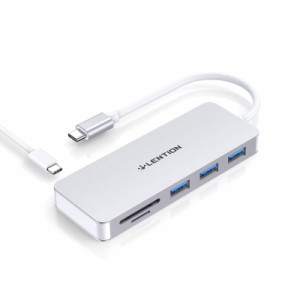 LENTION 6in1 USB Type-C ハブ PD充電 60W USB 3.0 ×3 Micro SD/SDカードリーダー UHS-I対応 CB-C16s 交換アダプター MacMacBook Pro Ai