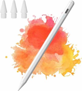 iPad ペンシル (2018-2023）iPadタッチペン、傾き感知機能、パームリジェクション機能、磁気吸着機能 iPad ペン極細、タッチペンiPad 第1
