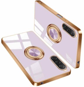 Sony Xperia 10 V ケース リング付き Xperia 10V SO-52D ケース 耐衝撃 SOG11 カバー スマホケース 軽量 薄い TPU スタンド機能 擦り傷防