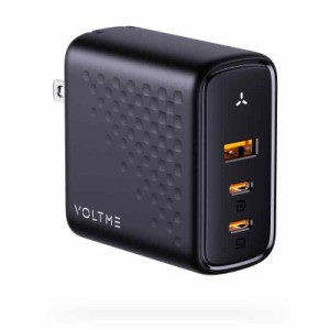 pd 充電器 VOLTME 急速充電器 type-c 3ポート搭載 USB-A×1 & USB-C×2 (ブラック)