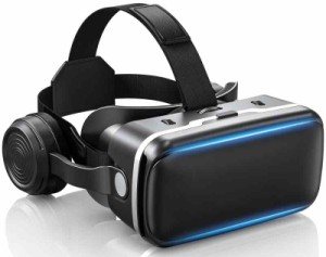 【Happy Dabao VRゴーグル】 VRヘッドセット VRヘッドマウントディスプレイ ヘッドホン付き ピント調節可 4.7〜6.5インチスマホ対応 近視