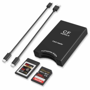 CFexpress Type B/SD カードリーダー USB C、デュアルスロット USB 3.2 (10Gbps) CFexpress Type B メモリカードリーダーアダプター、USB