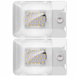 BlueFire 車用ルームランプ LEDルームランプ LED ドームライト 省エネ LED室内灯 車内照明 天井 壁ライト11-18V対応 ON/OFFスイッチ付き 