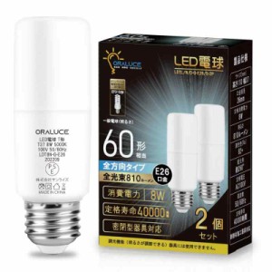 LED電球 T形タイプ E26 ２個入 (昼白色)