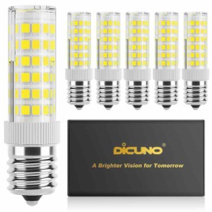 DiCUNO LED電球 E17口金 6W 50Wハロゲン電球相当 550lm 電球色/昼白色 非調光 広配光タイプ 密閉器具対応 6個入 (昼白色)